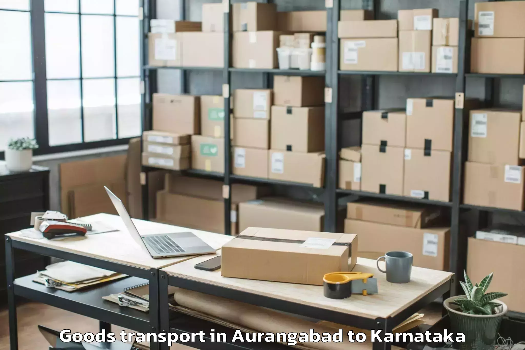 Trusted Aurangabad to Mannaekhelli Goods Transport